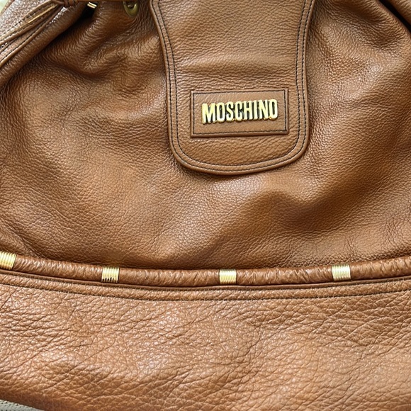 Moschino brown leather shoulder bag - Picture 4 of 10